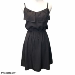 H&M dress - black sleeveless lightweight basic casual gathered waist
